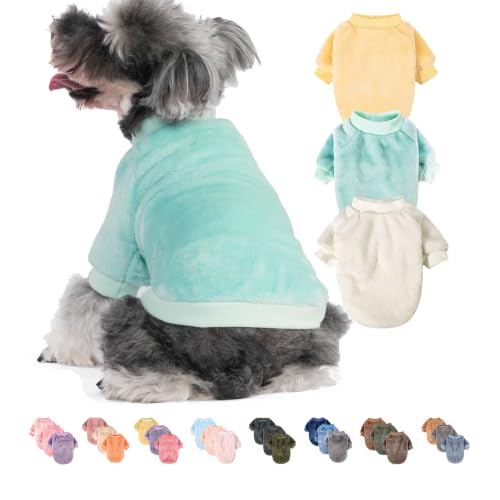 Small Dog Sweater 3 Pack (Cream,Green,Yellow / Small)