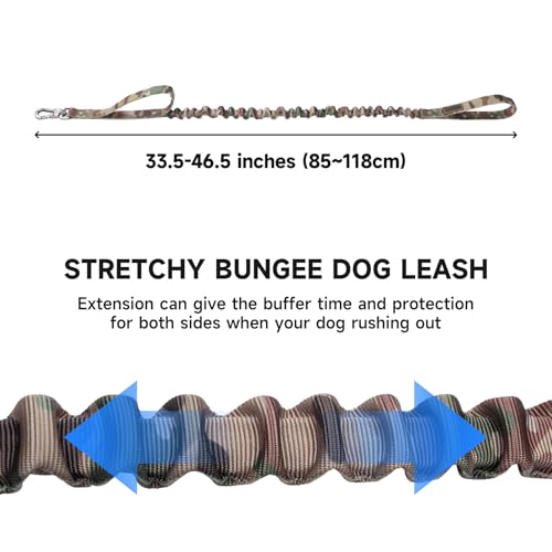 Military Nylon Bungee Dog Leash Elastic Leads (MCP)