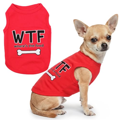 Dog Shirt 100% Cotton Shirts for Small Dogs (S(5-8lbs))