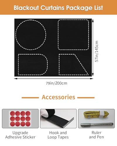 79x57 inch Blackout Curtains (57"W x 79"L (Pack of 1))