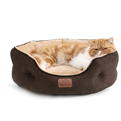 Small Dog Bed Washable (20"L x 19"W x 6"Th / Brown)