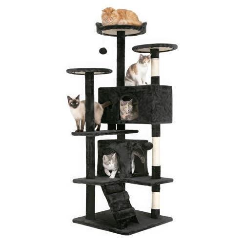 54" Cat Tree Tower (Dark Gray)