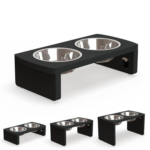 Elevated Dog Bowls (Black / Small: 4'' Tall-20 oz Bowl)