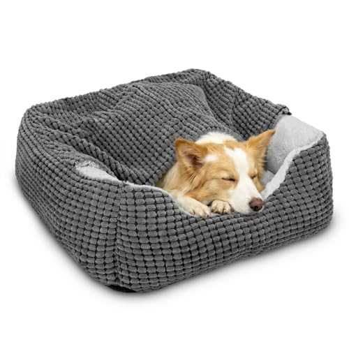 Dog Beds for Large Medium Small Dogs (Grey / XL(35″ x 25″ x 9″))