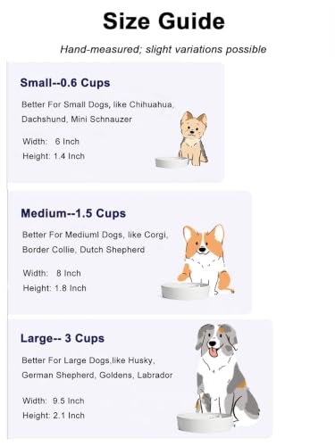 Dog Bowls Slow Feeder Ceramic (Angle White / M-1.5 Cups)