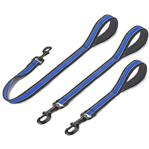 Short Dog Leash (Wide-Blue-new)