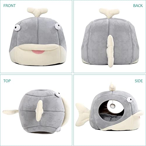 Cat Beds for Indoor Cats (Dolphin Gray / L)
