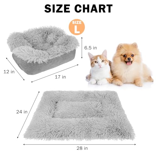 Self Warming Cat Bed Self Heating Cat Dog Mat (Grey / L: 24"x28")