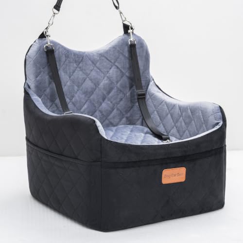 Dog Car Seat for Small Dogs (Black/Gray / M)