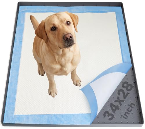 Dog Pee Pad Holder & Cat Litter Mat (Dark Gray / 34'' × 28'')