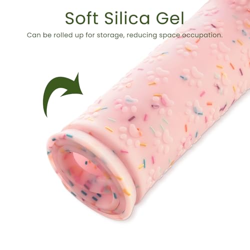 Dog Food Mat Anti (31.5"L x 23.6"W / Donut-Pink)