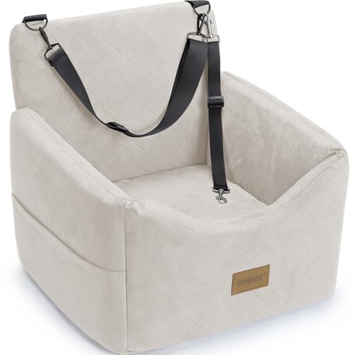 Dog Car Seats for Small Medium Dogs Under 35lbs (Beige / Small/Medium)