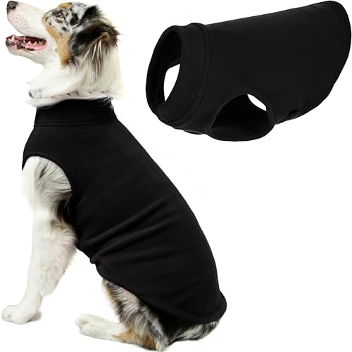 Stretch Fleece Vest Dog Sweater (4X-Large Length (22.5") / Black)