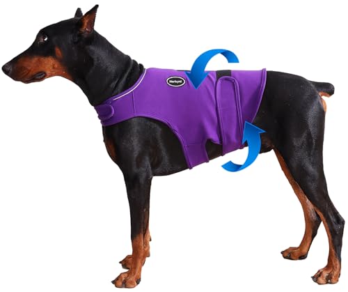 Dog Anxiety Vest (L-Chest(18.8"-26.9") / Dark Purple)