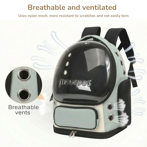 Cat Bubble Backpack Carrier (Green Bubble)
