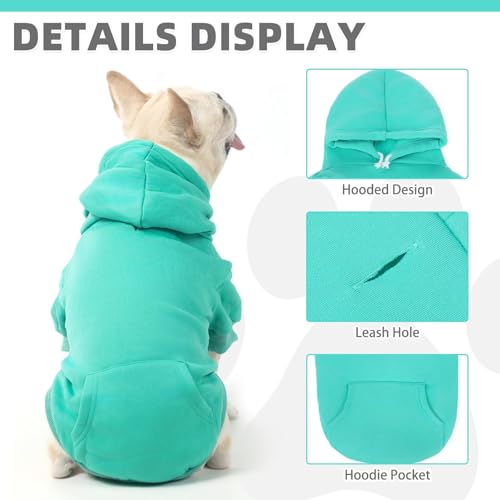 Dog Hoodie for Large Medium Small Dogs (Lake Blue / X-Large/XX-Large)