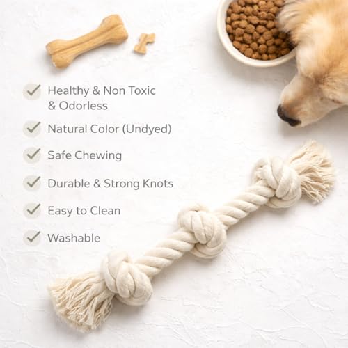 Dog Rope Toys for Large (3 knots (Pack of 2))