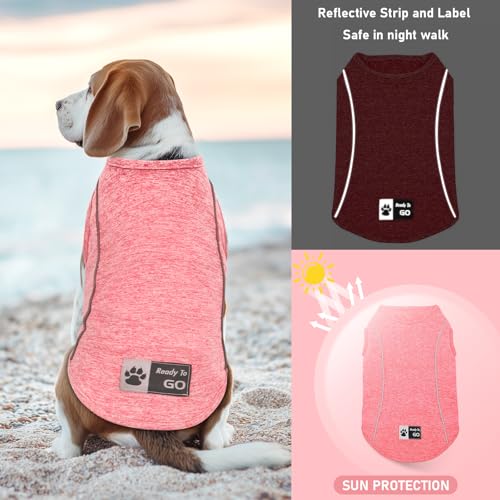 Reflective Dog Shirt (Medium (7-13lbs) / 3#Coral Red)