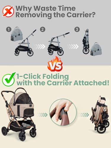 Small Dog Stroller (KHAKI)