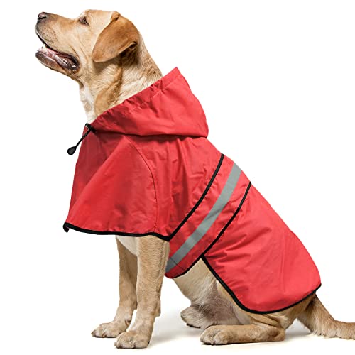 Waterproof Dog Raincoats (Large / Red)