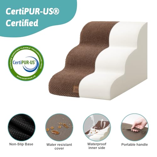 Dog Stair for Small Dog 15.7" H (Brown / Standard:15.7"x22.4"x15.7")