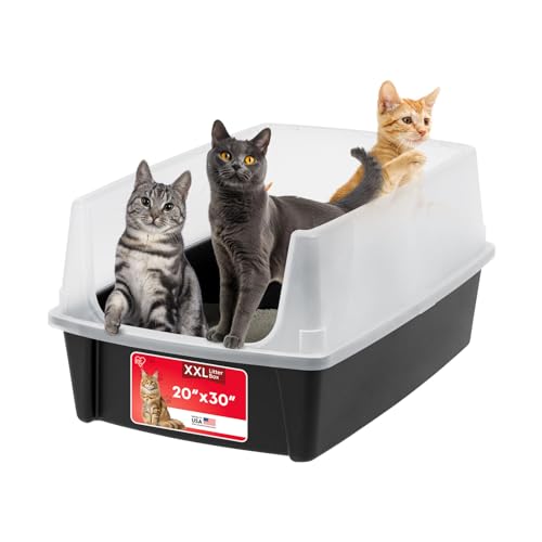 XX Large High Sided Cat Litter Box (XXL / Black)
