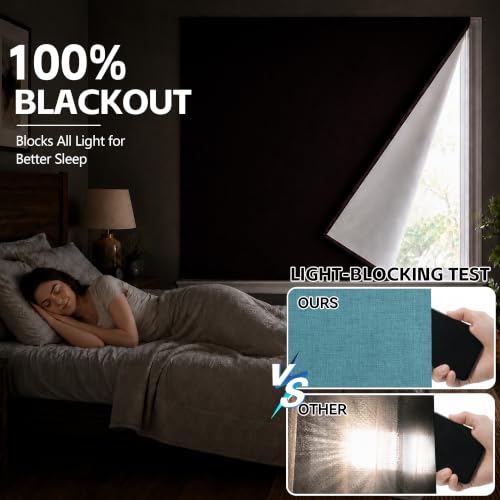 Portable Blackout Curtains (Stone Blue / 52"W x 72"H)