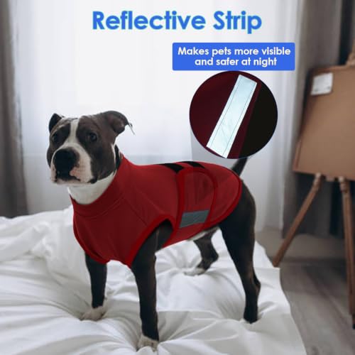 Dog Anxiety Relief Coat (Rosy-Red / Large)