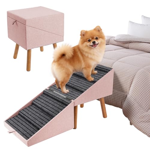 Dog Ramp for Bed & Couch (21.06" H- Pink)