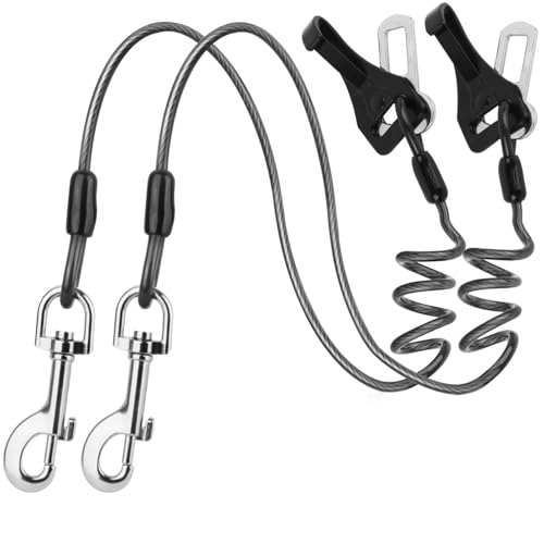 Dog Seat Belt for Car (Black / 2 Pack)