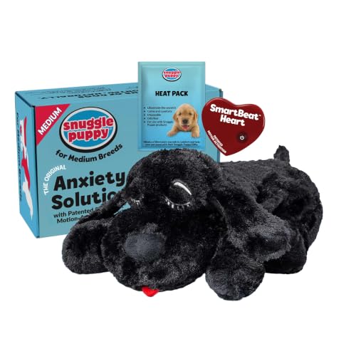 Heartbeat Dog Toy for Puppies (Black / 1 Count (Pack of 1))