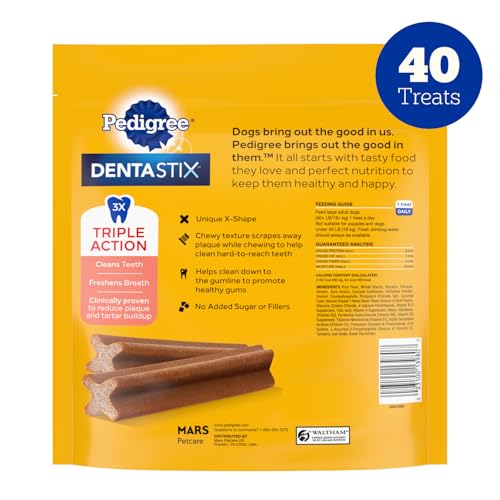 Dentastix Large Breed Dental Dog Treats (40 Count (Pack of 1))