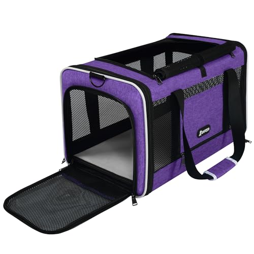 Pet Carrier for Cat 18x11x11 Inch (Purple / 18.0"L x 11.0"W x 11.0"H)