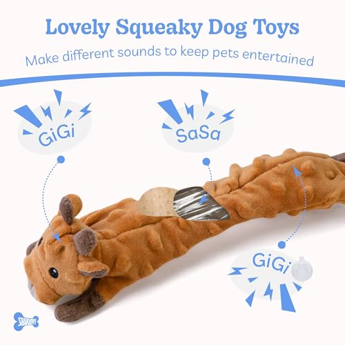 Dog Squeaky Toys 5 Pack (Large / Bubble Plush-5 Pack)