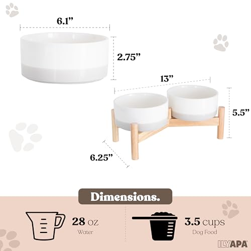 Ceramic Dog Bowls (Gray)