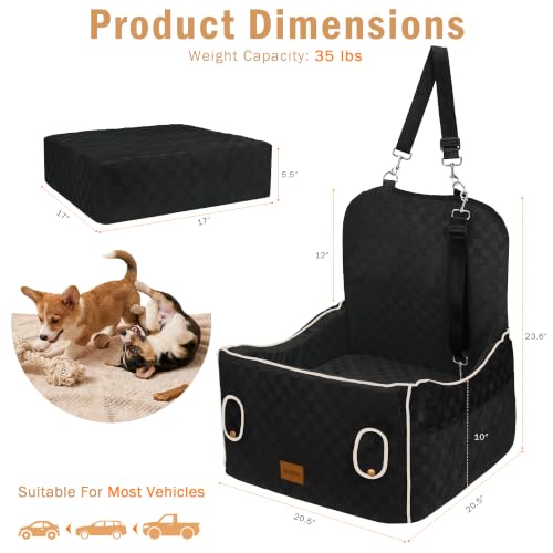 Dog Car Seats for Small Dogs (Black / Medium)