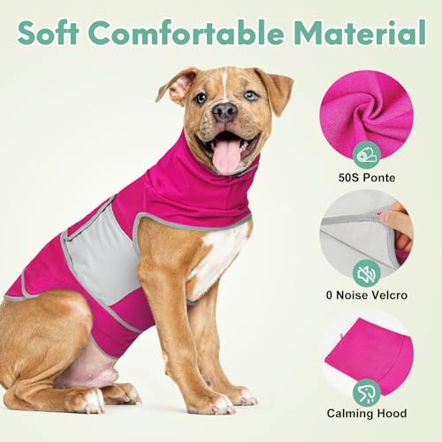 Dog Anxiety Shirt with Hood (bright red / L)