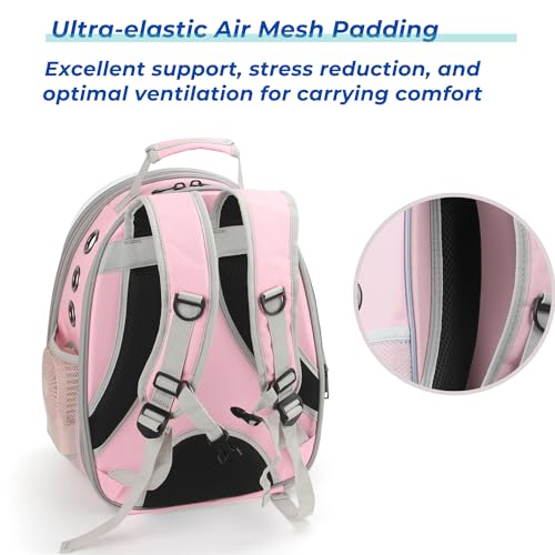 Cat Carrier Backpack (Back Expandable-Pink)