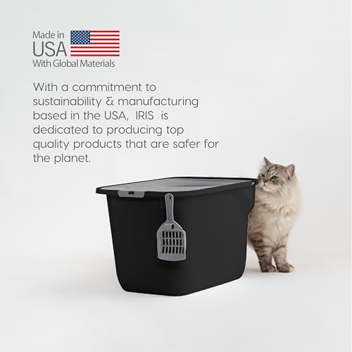 Large Top Entry Cat Litter Box (Top Entry / Black)