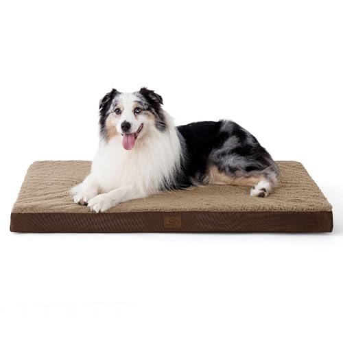 XL Dog Bed for Crate (41"L x 29"W x 3.5"Th / Brown)