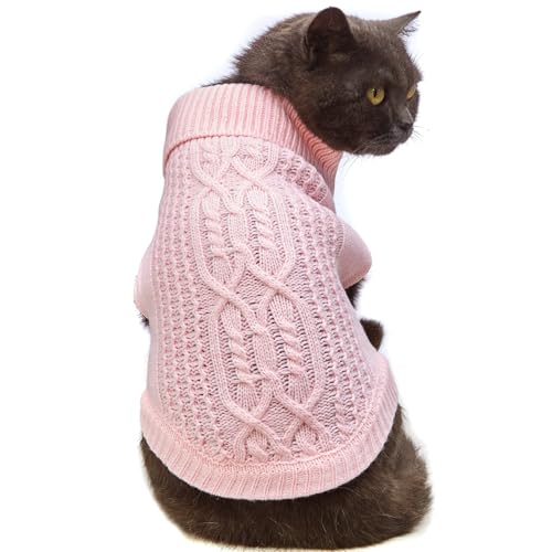 Cat Sweater Stretchy (Light Pink / Large)