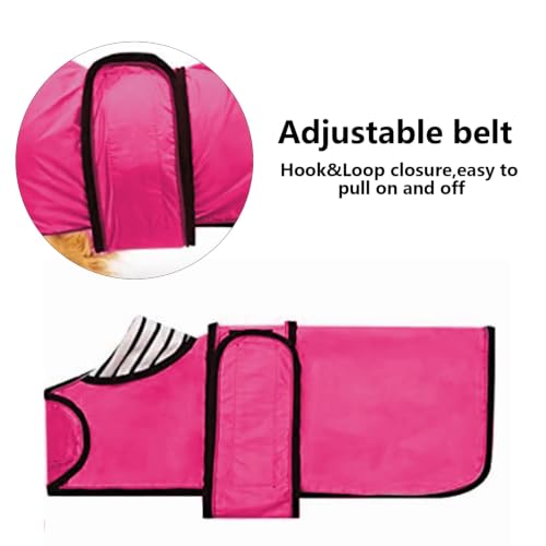 Dog Raincoat Corgi rain Coat pet Waterproof Jacket fit for Corgi Weiner Wide Body Long Back Breeds with Reflective Stripe Great Coverage Pink L (Large / Pink)