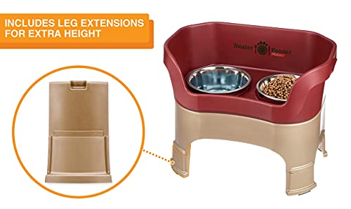 Neater Feeder Deluxe Mess (Large + Standard Bowl / Cranberry)