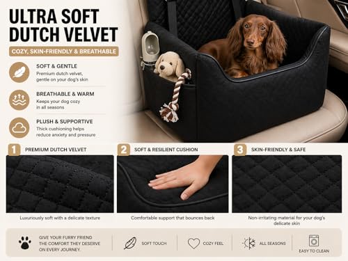 Dog Car Seat for Small (Black)