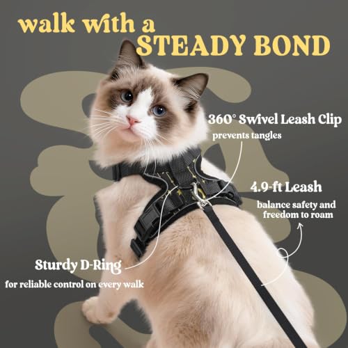 Cat Harness and Leash Set (Xs / Lunar Prowl)