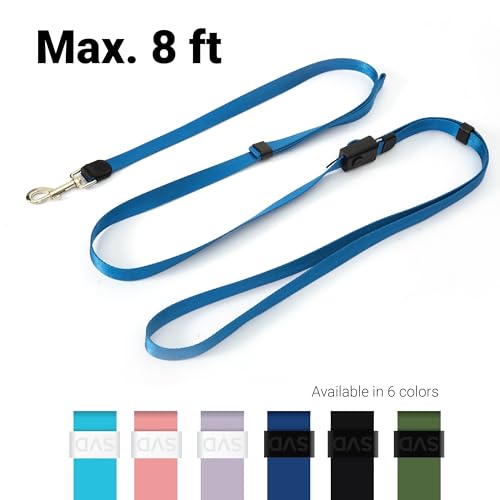 4-in-1 Hands Free Dog Leash, Versatile Crossbody/Waist Dog Leash with Easy Release Buckle, Easy Adjust to Fit Your Body and Waist for Walking, and Running Your Doggy (Navy Blue) (Navy Blue)