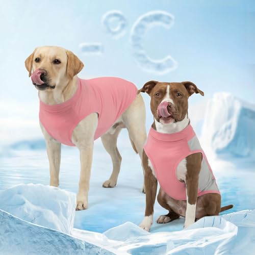 2Pack Dog Cooling Shirt with UPF 50+ UV Protection (XXX-Large (55-75lbs) / Pink)