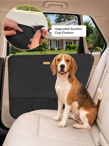 2 Packs Car Door Protector for Dogs (Black-A)