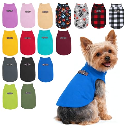 Dog Fleece Vest Sweater Winter Jacket for Small Medium Dogs (X-Small / NAVY BLUE)