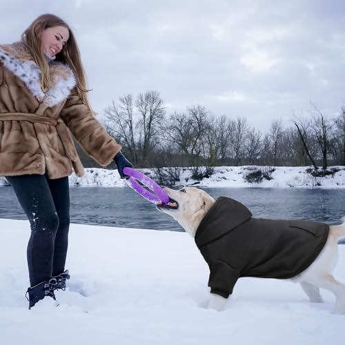 Dog Sweaters for Large Dogs Dog Hoodie Fleece Sweater Soft Clothes Sweatshirt with Pocket Hoodie for Large Dogs (XX-Large / Black)